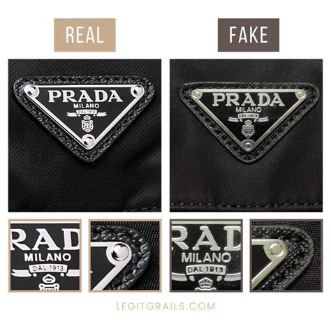 how can you tell if a prada is real|real Prada logo.